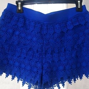 Express Shorts Size Small Blue Lace